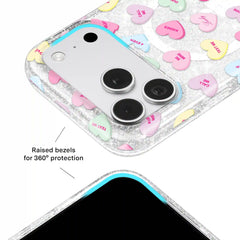 Sweet Hearts Glitter iPhone Case