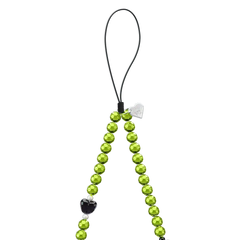 Green & Black Hearts Phone Charm