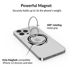 Black & White Swirls MagSafe Grip Ring
