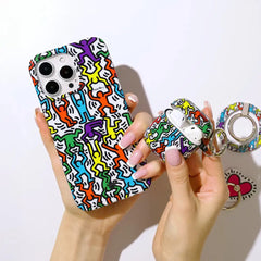 Keith Haring Rainbow Dancers AirPod Case