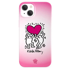 Keith Haring Pink Heart iPhone Case