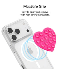 Hot Pink Heart MagSafe MightyGrip