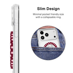Raspberry Polka Dot MagSafe Grip Ring