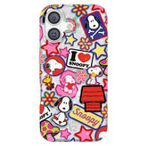 Snoopy Patchwork Glitter iPhone Case