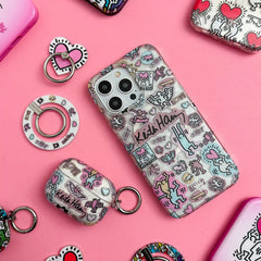 Keith Haring Pastel Glitter AirPod Case
