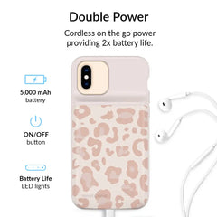 Blush Leopard iPhone Charging Case
