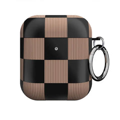 Mocha Vibe Checkered AirPod Case