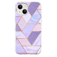 Purple Geometric Marble iPhone Case