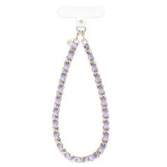 Lilac Leather Chain Phone Charm