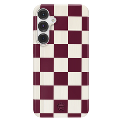 Burgundy Vibe Checker Samsung Case