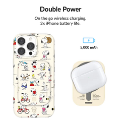 Snoopy Moods Portable MagSafe Charger Power Pack