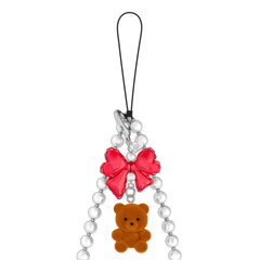 Winter Teddy Phone Charm