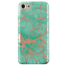 Turquoise Rose Gold Chrome iPhone Case