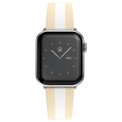 Tan & White Stripes Apple Watch Band
