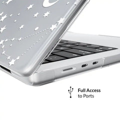 White Stars MacBook Case