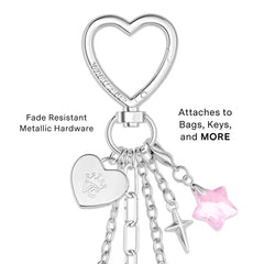 Barbed Wire Heart Bag Charm