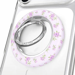 Dainty Lilac Floral MagSafe Grip Ring
