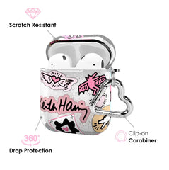 Keith Haring Pastel Glitter AirPod Case