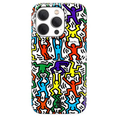 Keith Haring Rainbow Dancers iPhone Case