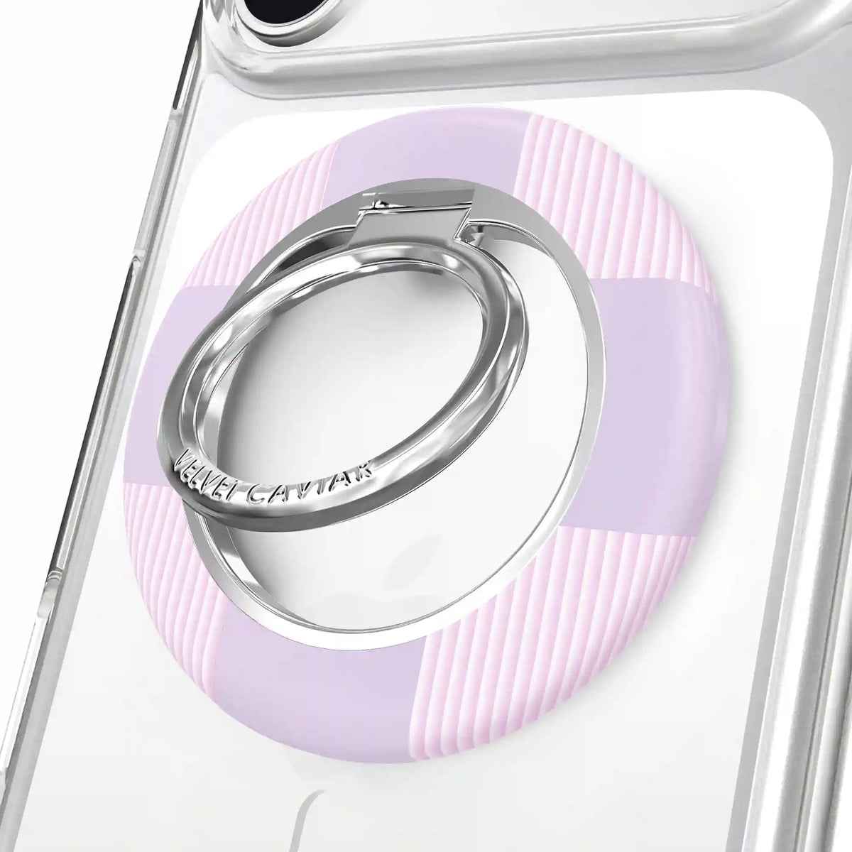 Lilac Vibe Checkered MagSafe Grip Ring