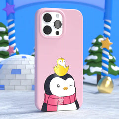 Pudgy Penguins Positive Pink iPhone Case