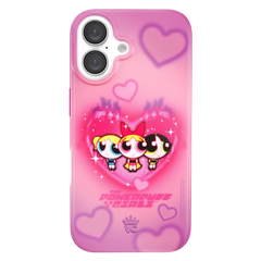 The Powerpuff Girls Airbrush Hearts iPhone Case