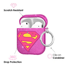 Supergirl Stardust Glitter AirPod Case