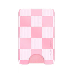 Pink Vibe Checkered Magsafe Wallet