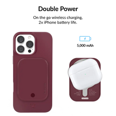 Burgundy 1990 Portable MagSafe Charger Power Pack