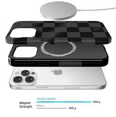 Noir Vibe Checkered iPhone Case