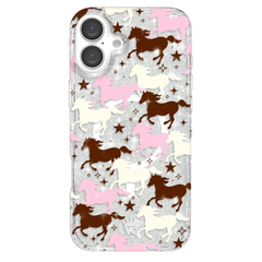 Pink Pony Glitter iPhone Case