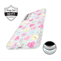 Sweet Hearts Glitter Samsung Case