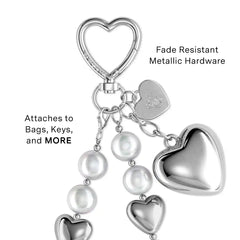 Silver Heart Drip Bag Charm